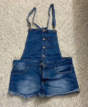 Forever 21 Denim Overall Shorts thumbnail 1