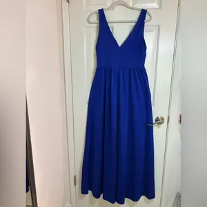 Ever-Pretty Women's Royal floor Length High Stretch Side Slit Pleated Size‎ L thumbnail 8