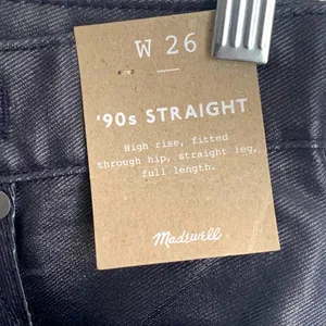NWT Madewell The '90s Straight Jean in Coated Midnight Blue‎ Foil NN461 thumbnail 12