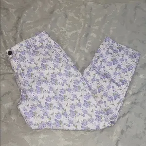 5/$30🎈 LOGG by H‎ & M women’s floral ankle pants size 12 thumbnail 2