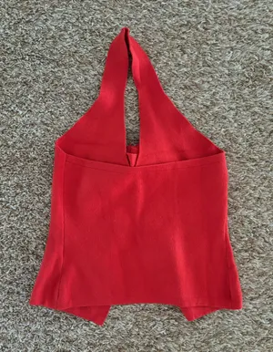 Red Flower Halter Neck Top thumbnail 3