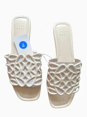 A New Day Fiona Bone Cutout Slide Sandals Size 7 NIB thumbnail 7