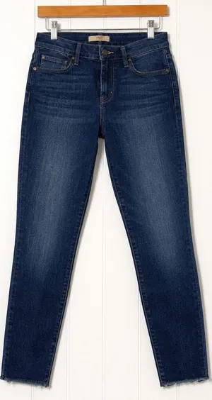 Joe's Jeans Daniella Skinny Jeans Women's 30 Blue Mid Rise Raw Hem Stretch thumbnail 1