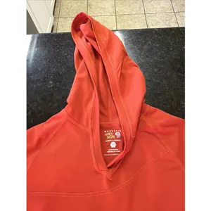 Mountain Hardwear Women's Orange Performance Hoodie Running Hiking Sz M Shirt thumbnail 4