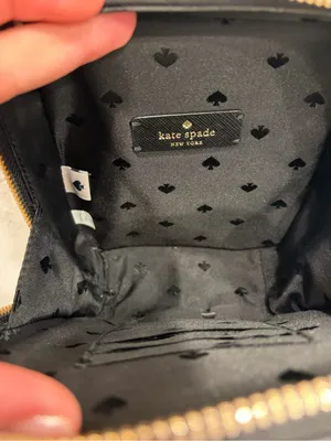 Kate Spade Black Leather Daisy Meow Top Handle Crossbody Bag With Wallet EUC thumbnail 8
