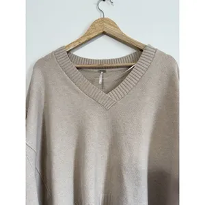 Free People Cream Tunic Sweater Size XS Oversized Orion A-Line thumbnail 4