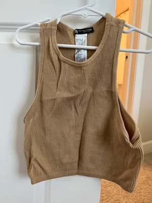 ZARA Ribbed Crop Top thumbnail 1