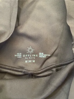 Offline By Aerie 7/8 Chocolate Brown Leggings Medium Earthy Minimalist Pilates thumbnail 3
