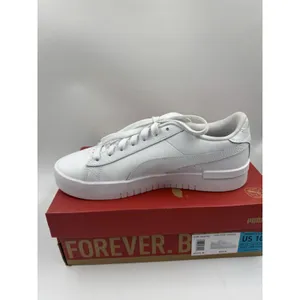 PUMA Court Sneaker, White, Women's Casual Low Top Leather Shoes Size 10 thumbnail 9