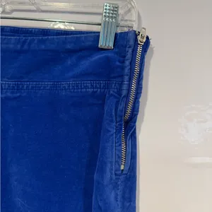 Free‎ People flare kick blue velvet pants thumbnail 2