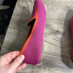 Birdies Women’s 5 Blackbird Knit Flats Tropical Pink Orange Shoes thumbnail 5