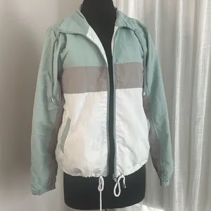 Athletic Collection by 26 International Colorblock Blue White Windbreaker Jacket thumbnail 2