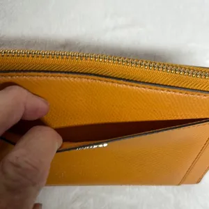 Coach Tan/ orangish Leather Wallet thumbnail 8