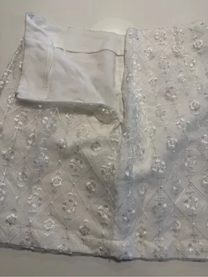 Urban Outfitters White Embroidered Mini Skirt Cottagecore Coquette‎ Size S thumbnail 7
