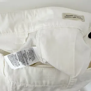Madewell The Barrel Leg Utility Pant Garment Dyed Twill White Cargo US 4 NWT thumbnail 12
