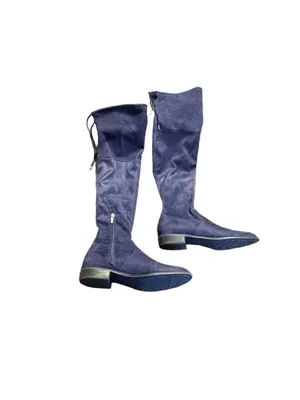 Marc Fisher Humor 2 Over-the-Knee Flat Riding Boots Women's Size 8 Navy Blue thumbnail 3