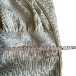 Fashion‎ Star Quality Cream Milkmaid Fairy Cottagecore Ruffle Mini Dress Lace S thumbnail 8