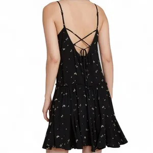 Wild Fable Butterfly Print Ruffle Mini Dress Large Cottagecore thumbnail 2