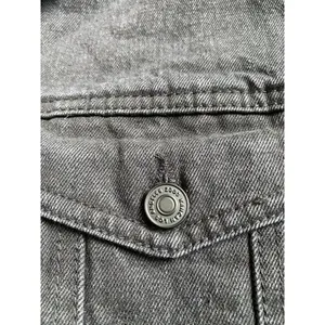 NWOT Womens KanCan‎ Sonny Sherpa Trucker Jacket acid black denim size L thumbnail 7
