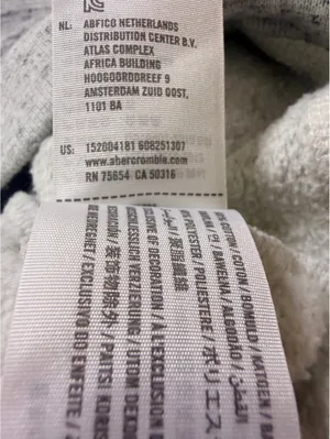 Abercrombie & Fitch Sherpa Lined Full Zip Hoodie Gray Embroidered Logo Women’s L thumbnail 4