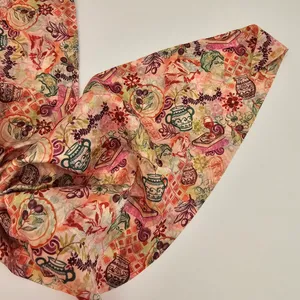 NWT Kachel x Anthropologie Scarf Scrunchie - Tea Party Print Cupcake Floral thumbnail 7