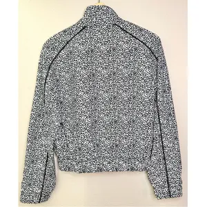 NWT Allfenix x Anthropologie Black and White Leopard Print Cropped Bomber Jacket thumbnail 4