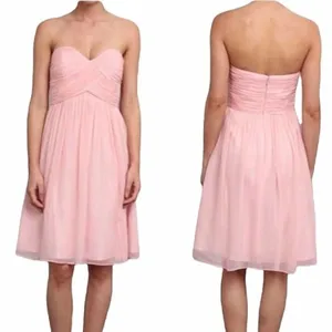 Donna Morgan Blush Pink‎ Chiffon Strapless Formal Dress 8 thumbnail 2