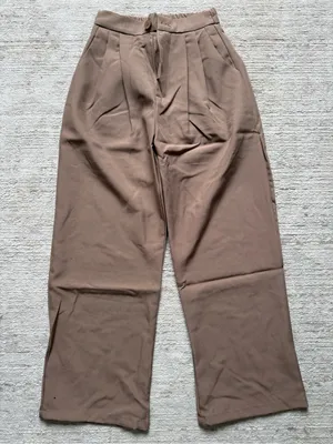 Tailored High-Waist Straight-Leg Pantsuit in Brown (Size Brown) thumbnail 7