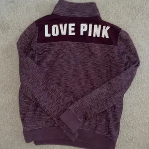 Pink VS quarter zip thumbnail 2