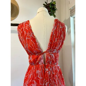 Astr The Label Pascadero Orange Abstract Maxi Gown Dress Size XS thumbnail 13