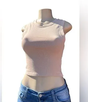 Zara Tan  Ribbed Crop Top thumbnail 1