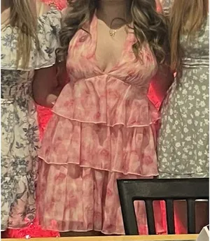 Hello Molly Pink Floral Mini Dress Small thumbnail 7