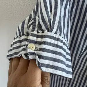 J Crew Short-Sleeve Button-Up Shirt in Stripe Style G7496 Small thumbnail 5