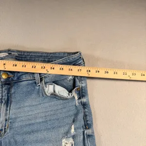 Old Navy Rockstar Super Skinny Mid-Rise Distressed Blue Jeans Womens 16 Ligh thumbnail 6
