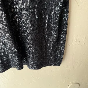 J. Crew Women's Size Small Navy Blue Sequin Sparkle Party‎ Tank Top thumbnail 3