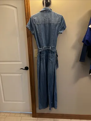 Habitual Denim Blue Short-Sleeve Utility One-Piece thumbnail 7
