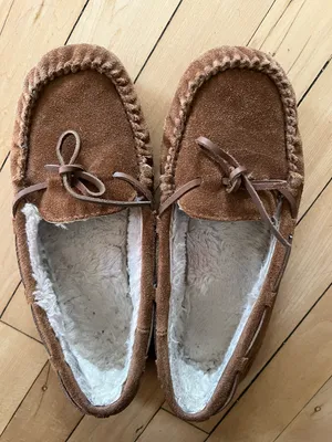 Moccasin House Shoes Brown Size 10 thumbnail 2