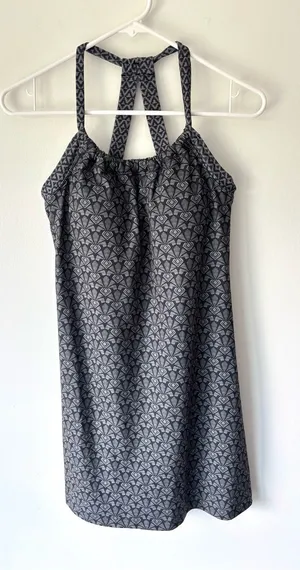 prAna Quinn Mini Athletic Dress Geometric Halter Neck Outdoor Activewear thumbnail 1