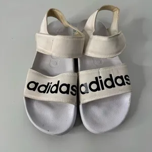 Adidas‎ White Adilette Sandals Size 8 thumbnail 2