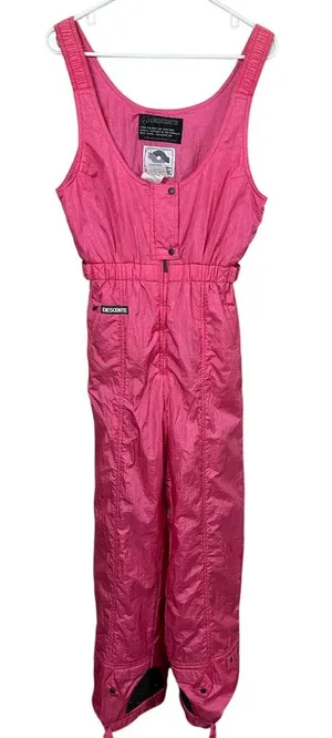Descente vintage bright pink One-Piece Ski Suit size 26 thumbnail 1
