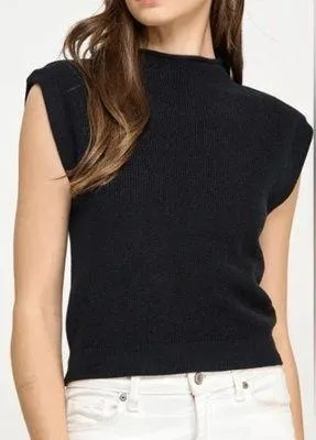 NWT Ellison wine mock neck padded power shoulder top size L thumbnail 8
