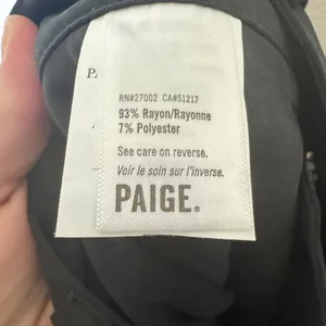 Paige Size 6 Black Faint Stripe Wide‎ Leg Dress Pants thumbnail 6