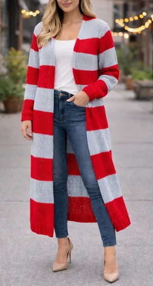 Boutique NWT Rehab Lab Long Open-Front Sweater Cardigan sz M thumbnail 1