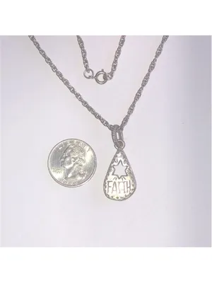 Silver Tone Faith Star Boho Pendant Necklace thumbnail 3
