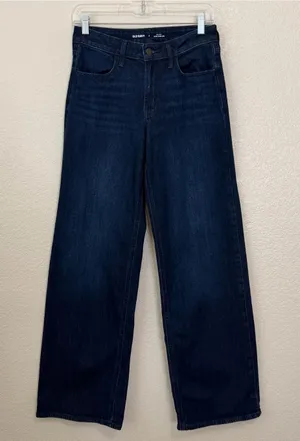 NWOT Old Navy Denim High-Rise Wow Wide Leg Women's Jeans, Size 4 thumbnail 1