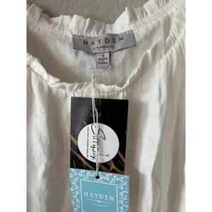 NWT Hayden White Ruffle Strap Layered Top Adjustable Straps thumbnail 3