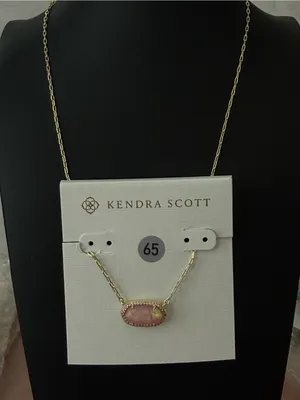 Kendra Scott | Pink Opal Elisa Pendant Necklace | #65 thumbnail 3