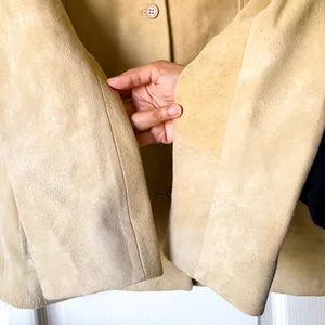 Reformation Veda Lincoln‎ Suede Jacket Oat Distressed Leather XS NWT thumbnail 4