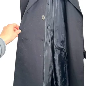 ASOS Black Double-Breasted Belted Trench Coat Size 4 (US) thumbnail 7