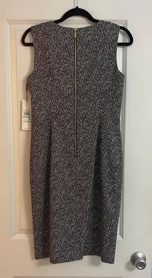 Calvin Klein NWT Black And White Knee Length Dress thumbnail 5